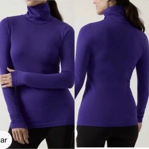 Athleta Flurry Blizzard Seamless Ribbed Turtleneck